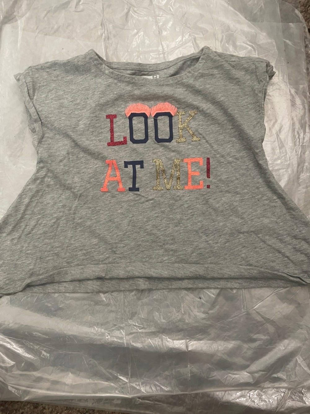 Kids Gray 'Look At Me!' Graphic Tee